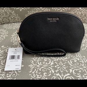 Kate Spade Cameron black medium size cosmetic bag